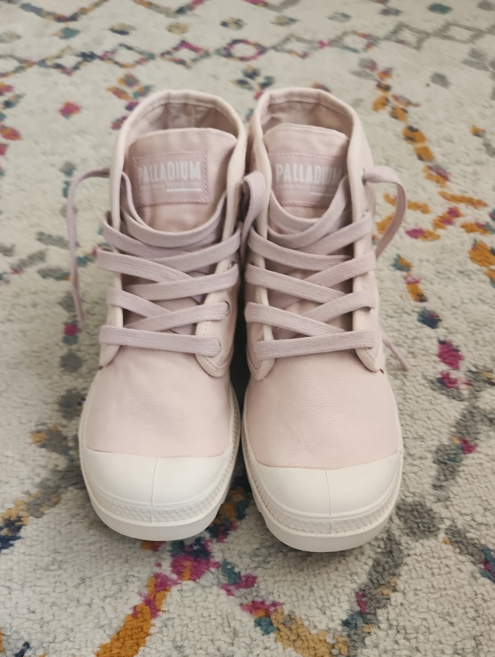 Palladium Light Pink High-Top Canvas Sneakers NWOT